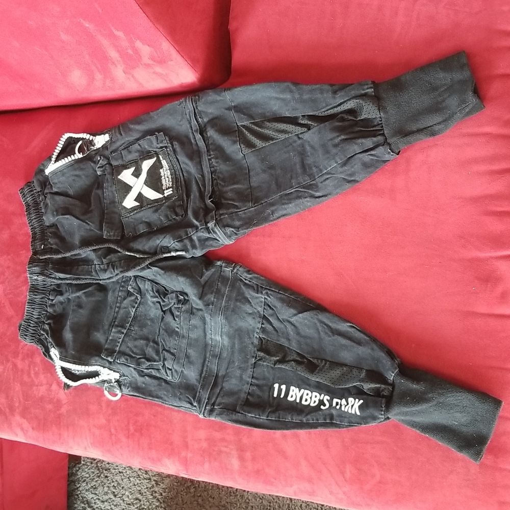 Streetwear Cargo Joggers, M, Medium, Black